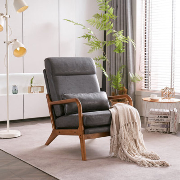 Lemley 256 W Solid Wood Armchair with Lumbar Support