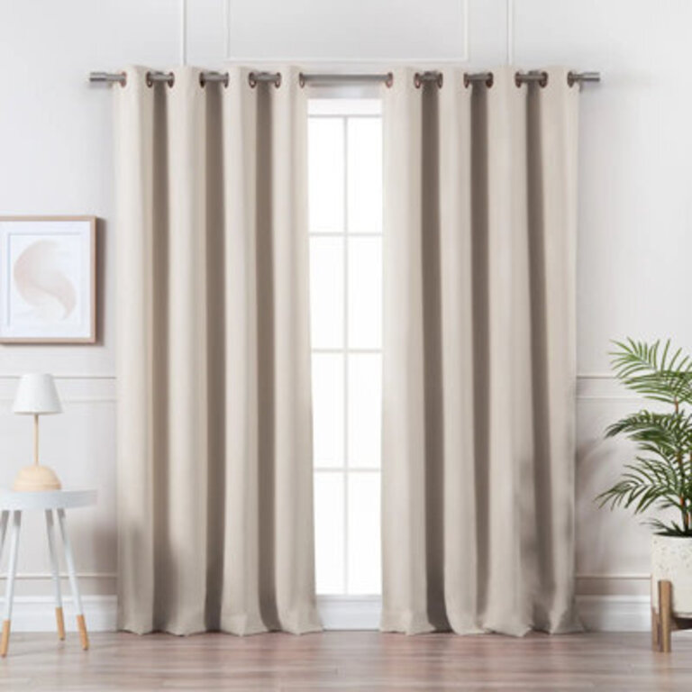 Adina Sevan Solid Thermal Grommet Curtain Panels