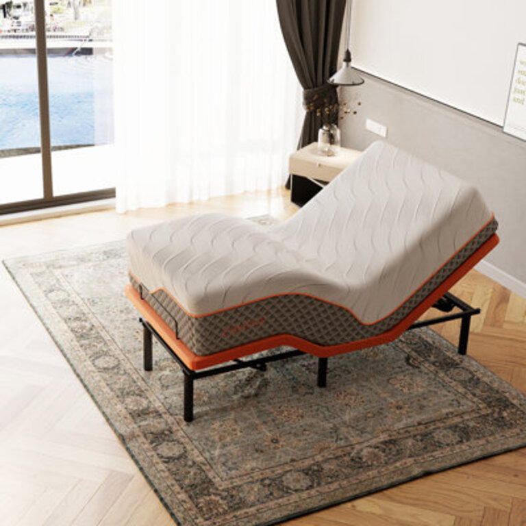 Adjustable Bed with Massage Wireless Remote App Control Zero Gravity Underbed Light USB  Type C Ports on both sides