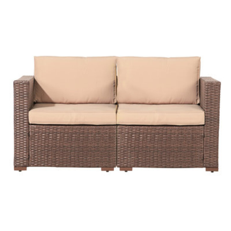 Gerdt 592 Wide Outdoor Wicker Loveseat with Cushions