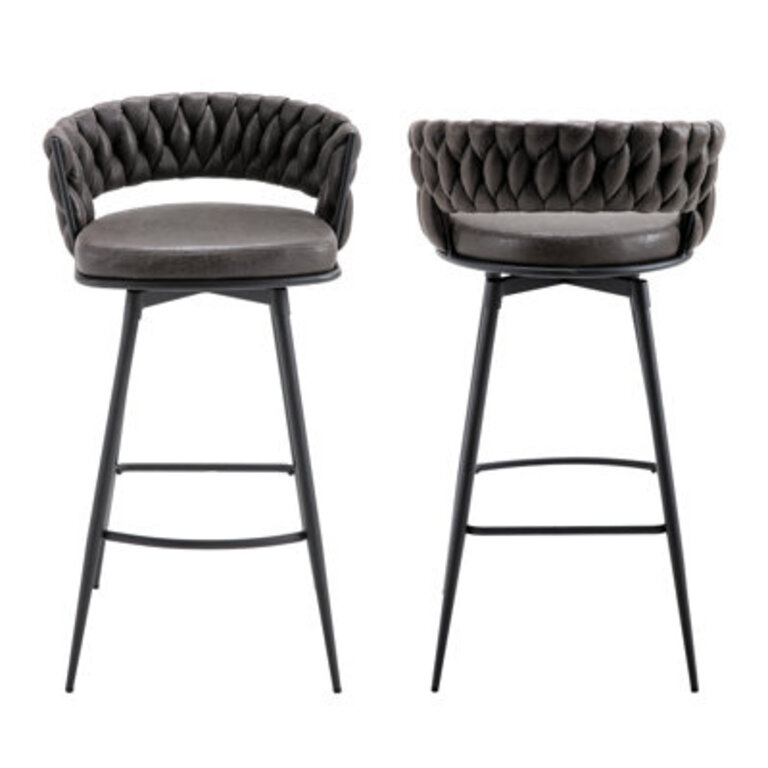 Set of 2 Kymberlynn Upholstered Counter Stools