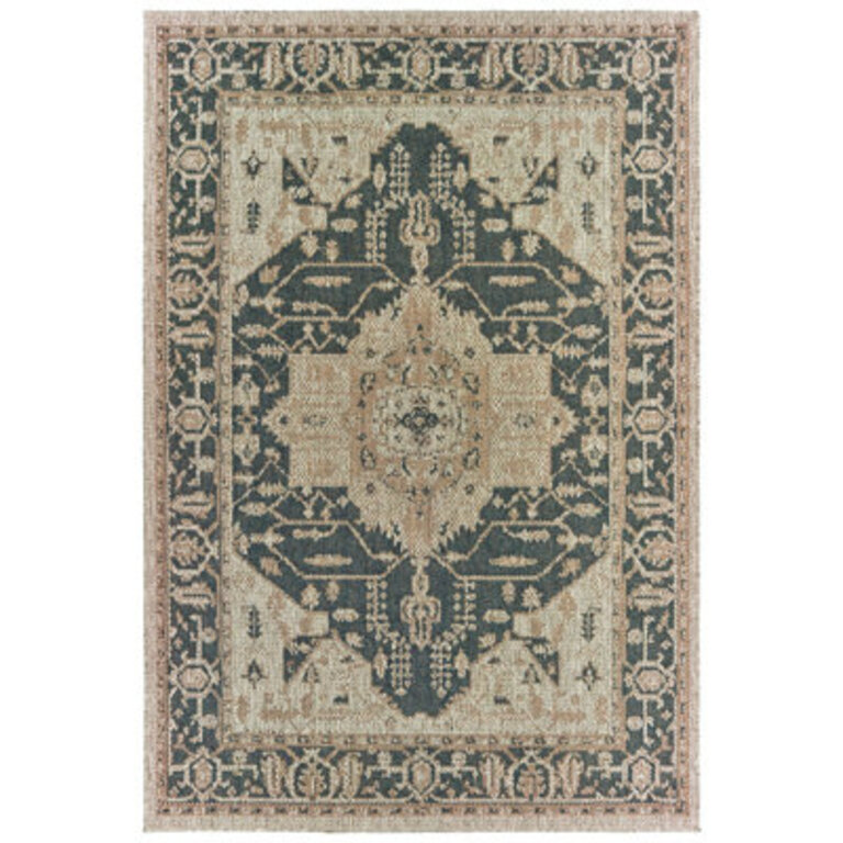 Crawford Dark BlueGray IndoorOutdoor Rug