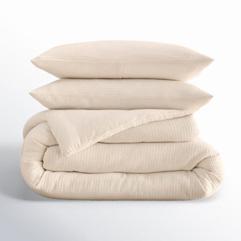 Felix Cotton Waffle Comforter Set