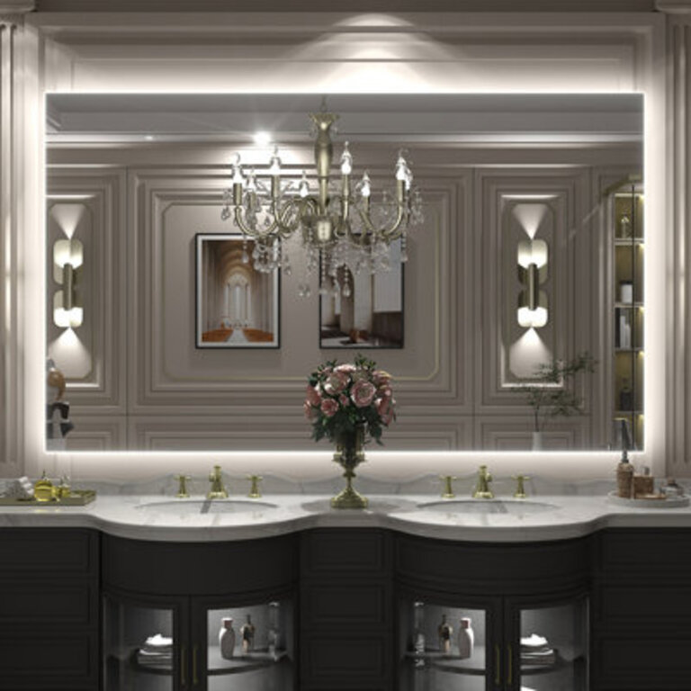 UL Certified LED Anti-Fog Tempered Glass BathroomVanity Mirror - Basics by Wayfair