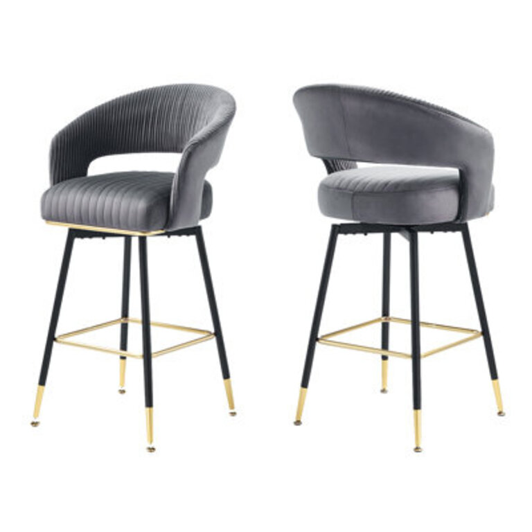 Roellig 295  Swivel Upholstered Bar Stool with Metal Frame