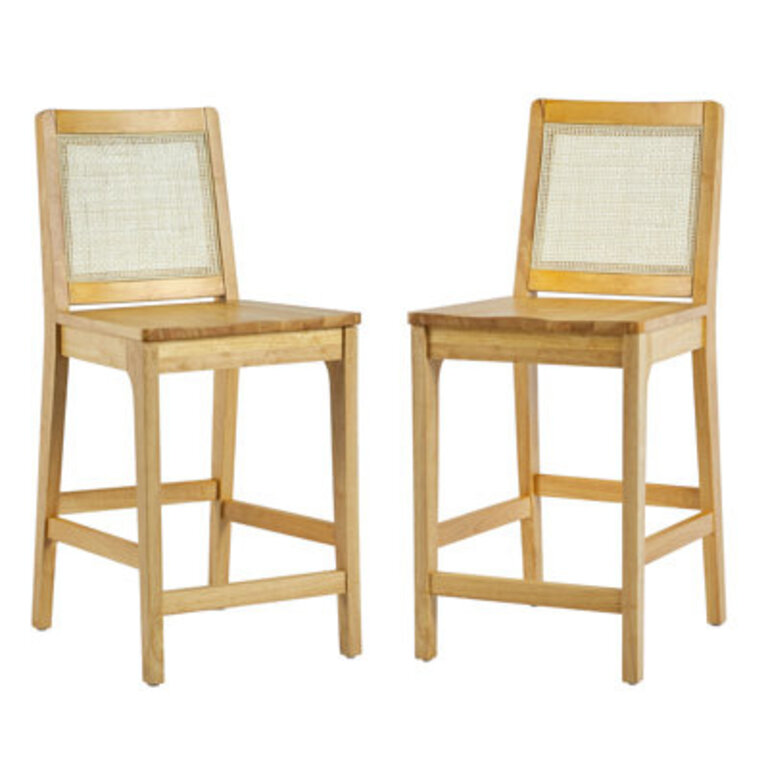 Set of 2 Beckwith Solid Wood Counter Stool