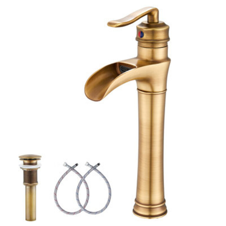 Single-handle Bathroom Faucet with Drain Assembly