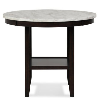 Ebeling Round Faux Marble Top Dining Table