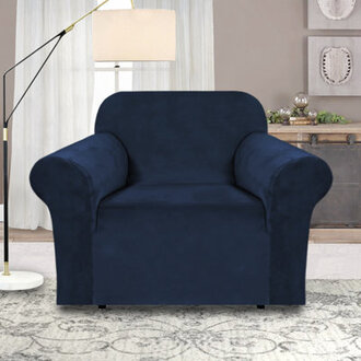 Luxurious Velvet Plush Stretch Armchair Slipcover for Livingroom Soft Thick Velvet Non Slip Chair Protector Machine Washable