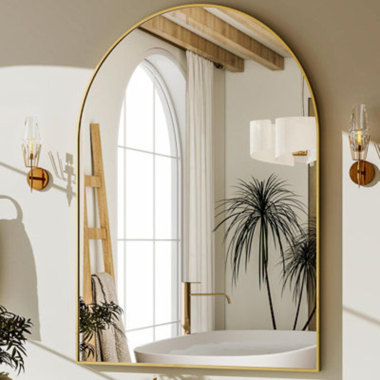 Aluminum Framed Arched Wall Mounted Vanity Mirror - Basics by Wayfair