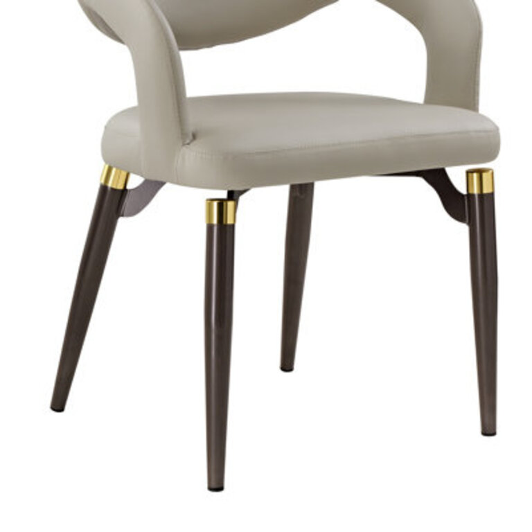 Xzavia 188 H Faux Leather Upholstered Metal Armchair