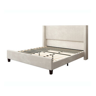 Wauseon Corduroy Upholstered Bed