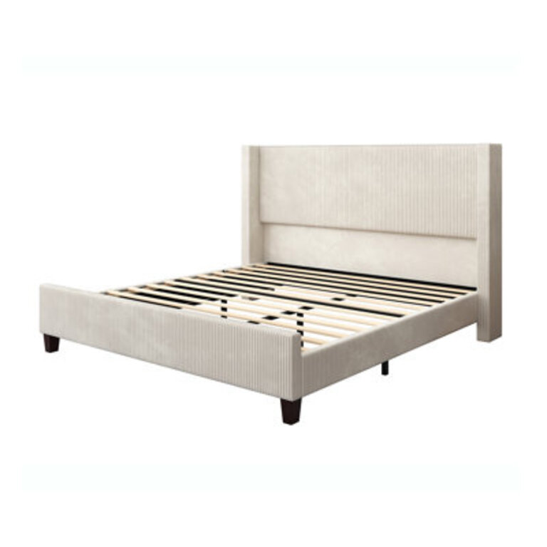 Wauseon Corduroy Upholstered Bed