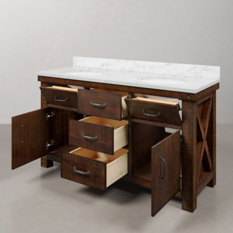 Oxon Hill 60 Double Bathroom Vanity with Top