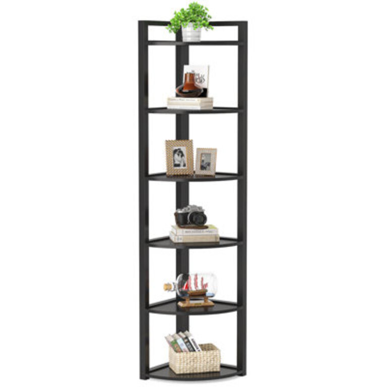 Melahat 7086 H x 1575 W Steel Corner Bookcase