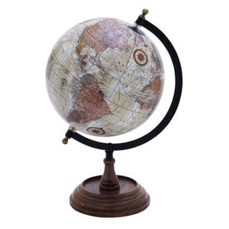 Mango Wood EducationalGeographic Earth Brown Globe with Wood Base