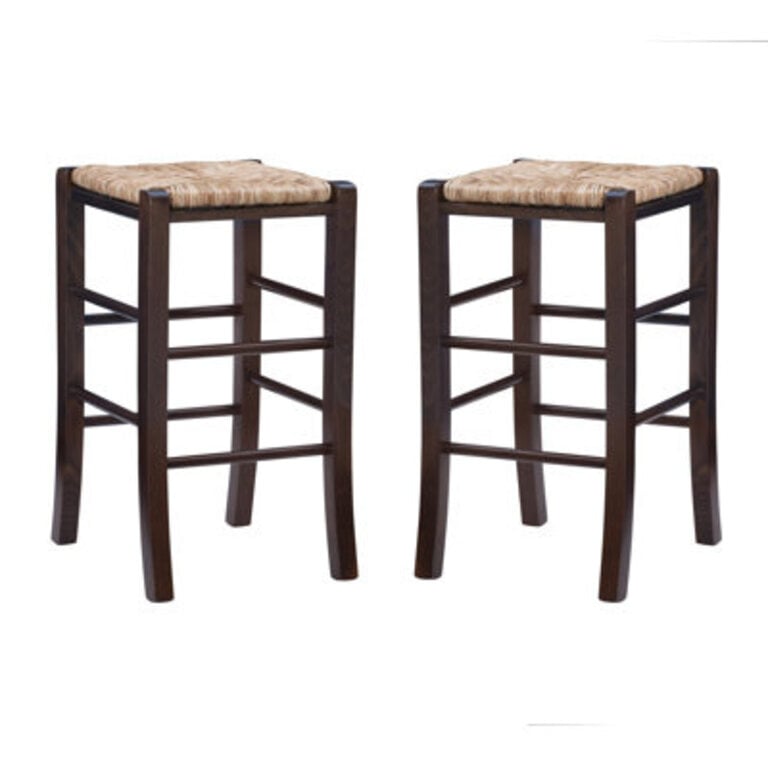 Set of 2 Lucilla Beechwood Counter and Bar Stools