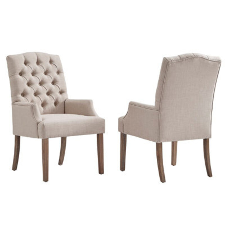 Kondo 1975 H Tufted Linen Upholstered Armchair