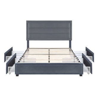 Upholstered Storage Platform Bed