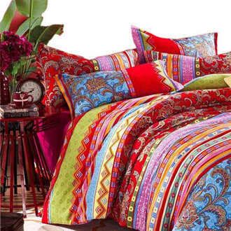 Nayoroom Bohemian Twill Geometric Shapes Duvet Cover Set
