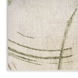 Astra Machine Washable Beige Green Modern Indoor Rug