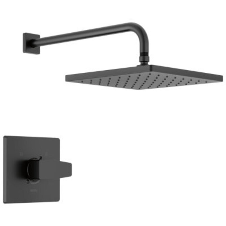Modern Raincan Square Single-Function Shower Faucet Set Valve Trim Kit Rainfall Shower Head