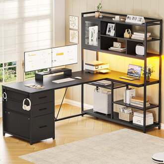 Barbarino L-Shaped Computer Desk