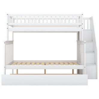 Hazzard Twin Over Full Standard Bunk Bed with Staircase and Trundle