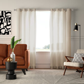 Carmille Semi-Sheer Grommet Curtain Panels
