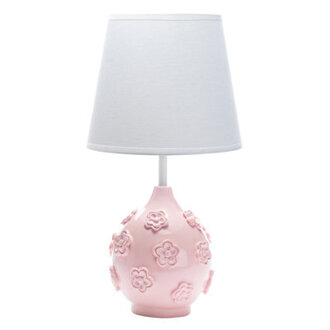 Baby Pink Floral Nursery Lamp