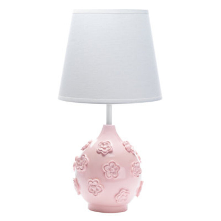 Baby Pink Floral Nursery Lamp