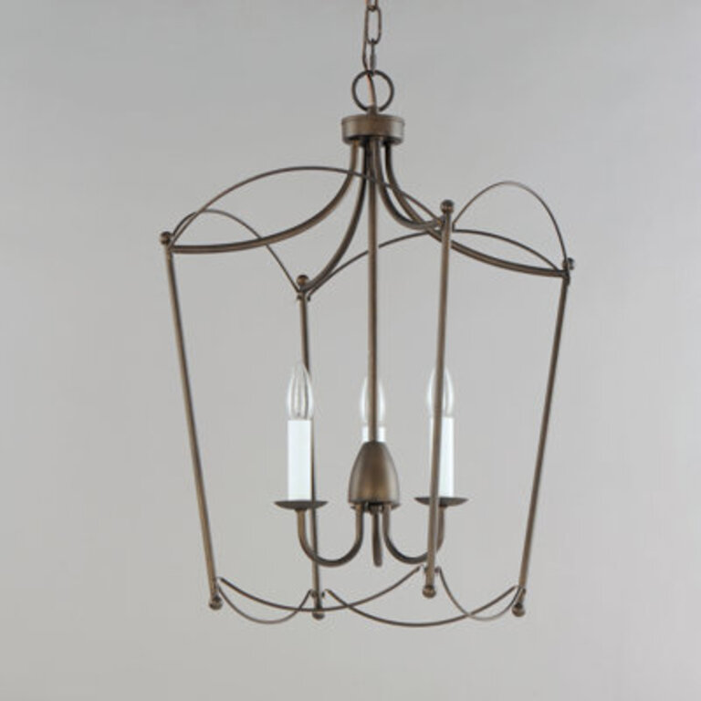 3 - Light Dimmable Lantern Geometric Chandelier