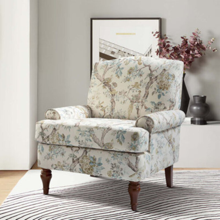 Mooresville 31 W Traditional Upholstered Armchair with Solid Wood Legs