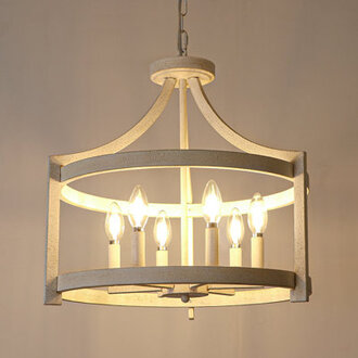 Carrianna 6 - Light Dimmable Lantern Geometric Chandelier