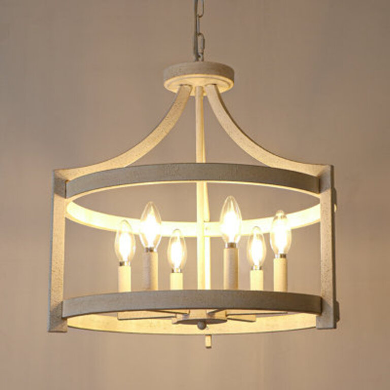 Carrianna 6 - Light Dimmable Lantern Geometric Chandelier