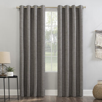 Burlap Weave Thermal Extreme 100 Blackout Grommet Curtain Panel