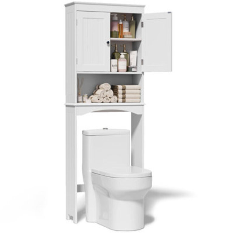 Manufactured Wood Freestanding Over the Toilet Storage Cabinet