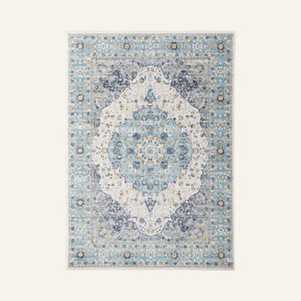 Barlow Oriental CreamBlueYellow Indoor Rug
