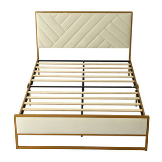 Sheila Upholstered Platform Bed with Velvet Tufted Headboard