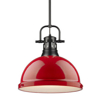 Calico 1-Light Dimmable Steel Dome Pendant with Adjustable Height