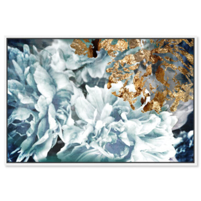 Dos Gardenias Light Turquoise  Floral And Botanical Dos Gardenias Light Turquoise Modern  Contemporary Blue  by Oliver Gal