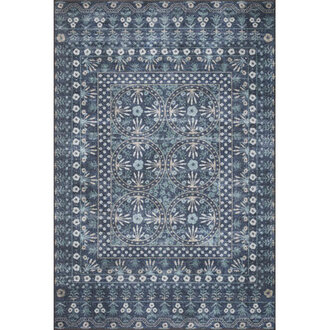 Rifle Paper Co x Loloi Maison MAO-03 Rosette Blue Rug