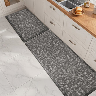 Airin Non-Skid Anti-Fatigue Waterproof Cushioned Kitchen Mat Set of 2