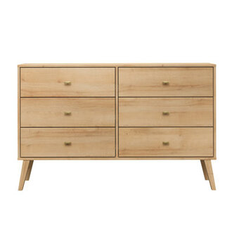 Breux Mid Century Modern Dresser 6-Drawer