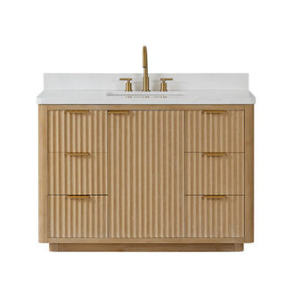 Adela 48 Single Bathroom Vanity with Cultured Marble Top