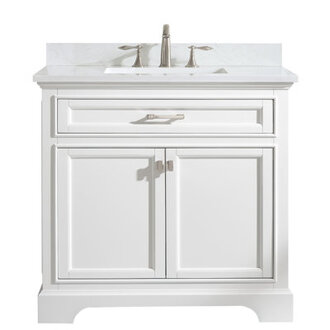 Arruda 36 Single Bathroom Vanity with Quartz Top