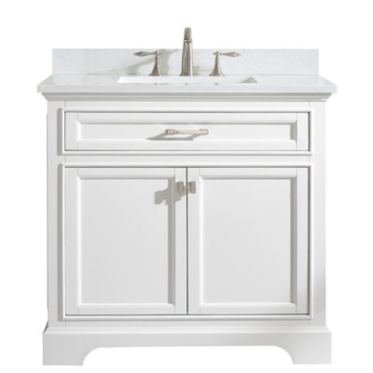 Arruda 36 Single Bathroom Vanity with Quartz Top