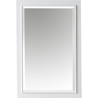 Carminda Solid Wood Rectangle Wall Mirror