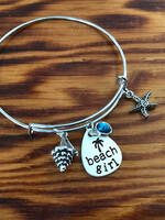 Bracelet Beach Girl Bangle w/ Charms
