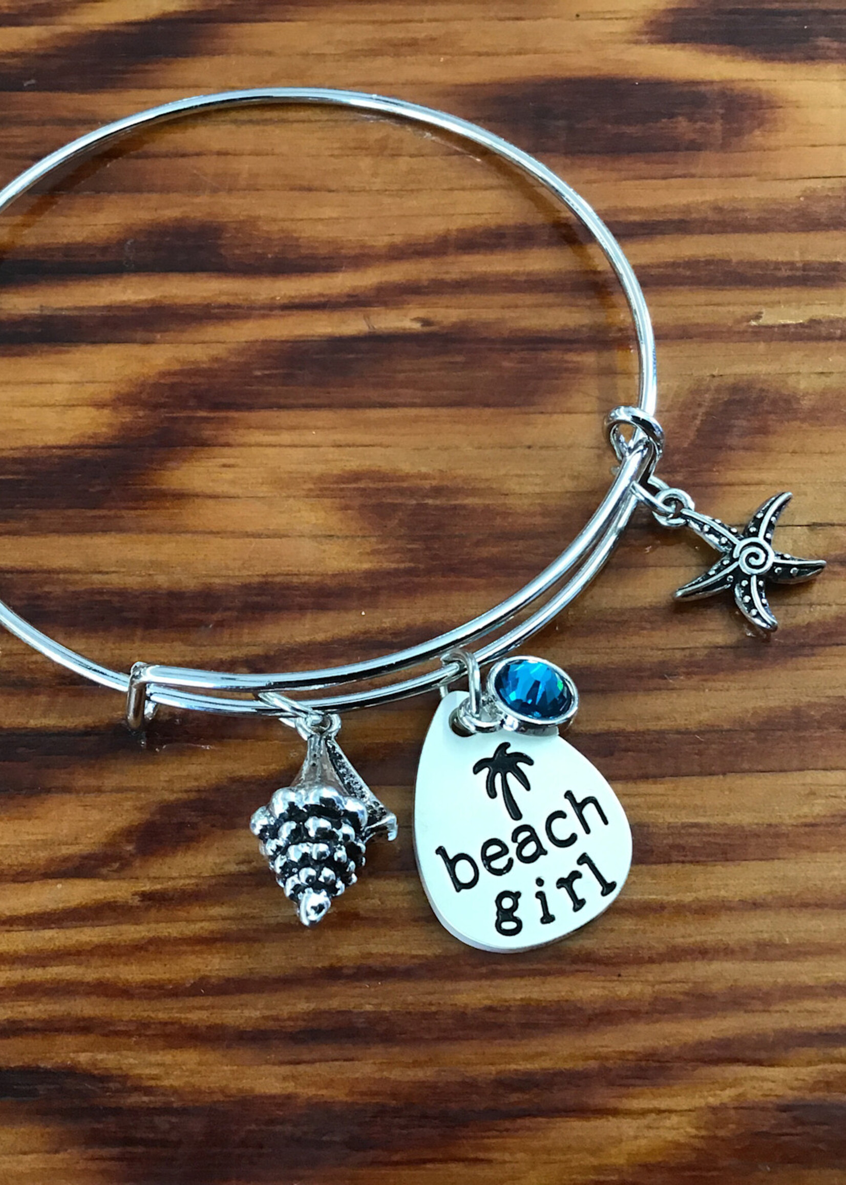Bracelet Beach Girl Bangle w/ Charms